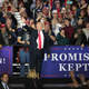 President Donald Trump speaks to supporters during a campaign rally on April 28, 2018, in Washington, Mich.